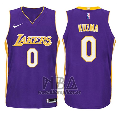 Camiseta Nino Los Angeles Lakers Kyle Kuzma NO 0 Statement 2017-18 Violeta